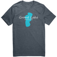 Grant Lake Map Unisex Tee White Art