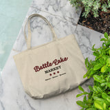 Tote Bag, Battle Lake Market, Buffalo Plaid