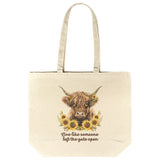 Tote Bag, Highland Cow, Gate Open