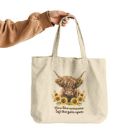 Tote Bag, Highland Cow, Gate Open