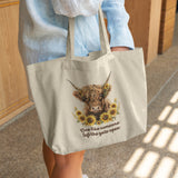 Tote Bag, Highland Cow, Gate Open