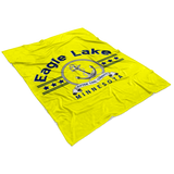 Fleece Blanket, Plush, Eagle Lake, Bright Yellow, Small/Medium/Large