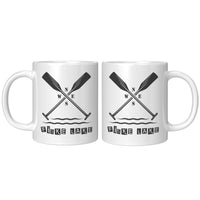 11-Ounce Mug, Fiske Lake Paddles, Black Art