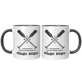 11-Ounce Mug, Fiske Lake Paddles, Black Art