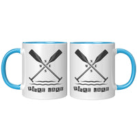 11-Ounce Mug, Fiske Lake Paddles, Black Art