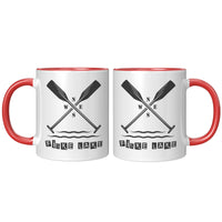 11-Ounce Mug, Fiske Lake Paddles, Black Art