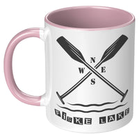 11-Ounce Mug, Fiske Lake Paddles, Black Art