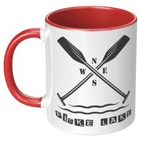 11-Ounce Mug, Fiske Lake Paddles, Black Art