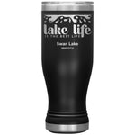 20 oz Stainless BOHO Tumbler, Lake Life, Swan Lake