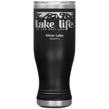 20 oz Stainless BOHO Tumbler, Lake Life, Silver Lake
