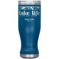 20 oz Stainless BOHO Tumbler, Lake Life, Swan Lake