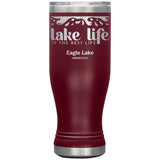 20 oz Stainless BOHO Tumbler, Lake Life, Eagle Lake Opt2