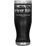 20 oz Stainless BOHO Tumbler, River Life, Wisconsin, Opt1