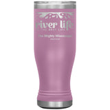 20 oz Stainless BOHO Tumbler, River Life, Wisconsin, Opt1