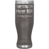 20 oz Stainless BOHO Tumbler, River Life, Wisconsin, Opt1