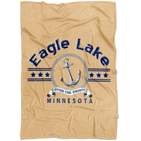 Fleece Blanket, Plush, Eagle Lake, Sand, Small/Medium/Large