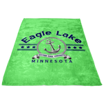 Fleece Blanket, Plush, Eagle Lake, Light Green, Small/Medium/Large