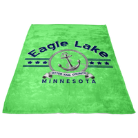Fleece Blanket, Plush, Eagle Lake, Light Green, Small/Medium/Large