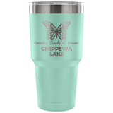 Tumbler, 30-Ounce, Stainless Vacuum, Chippewa Lake, Butterfly