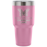 Tumbler, 30-Ounce, Stainless Vacuum, Chippewa Lake, Butterfly