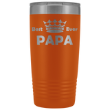 20-Ounce Stainless Tumbler, PAPA, Best Ever, Crown