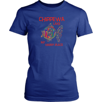 LADIES Tee, Chippewa Lake, Colorful Fish