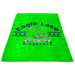 Fleece Blanket, Plush, Eagle Lake, Bright Green, Small/Medium/Large