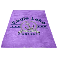 Fleece Blanket, Plush, Eagle Lake, Lavender, Small/Medium/Large