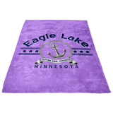 Fleece Blanket, Plush, Eagle Lake, Lavender, Small/Medium/Large