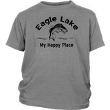 YOUTH Bass Eagle Lake My Happy Place T-Shirt, More Colors