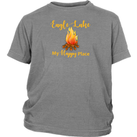 YOUTH Campfire Eagle Lake My Happy Place T-Shirt, More Colors