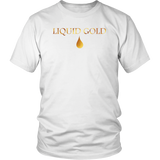 Mens Ladies Unisex Tee, Liquid Gold, Gel