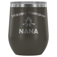 12-Ounce Stemless Wine Tumbler, NANA, Happy Camper