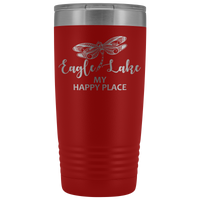 20-Ounce Stainless Tumbler, Eagle Lake, Dragon Fly, Happy Place