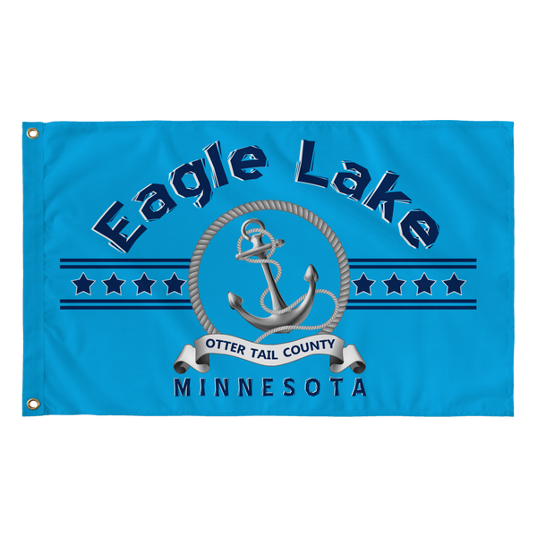 Wall Flag, Eagle Lake, Blue, 36" x 60"