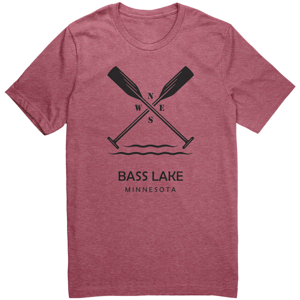 Bass Lake Unisex Tee, Paddles, BLK Art
