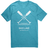 Bass Lake Unisex Tee, Paddles, WHT Art1