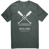 Bass Lake Unisex Tee, Paddles, WHT Art1