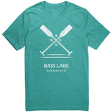 Bass Lake Unisex Tee, Paddles, WHT Art1