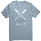 Bass Lake Unisex Tee, Paddles, WHT Art2