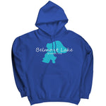Belmont Lake Map Unisex Hoodie WHT Art