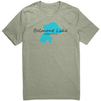 Belmont Lake Map Unisex Tee BLK Art