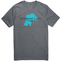 Belmont Lake Map Unisex Tee BLK Art