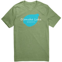 Blanche Lake Map Unisex Tee White Art