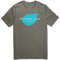 Blanche Lake Map Unisex Tee White Art