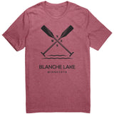 Blanche Lake Paddles Unisex Tee Black Art