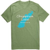 Chippewa Lake Map Unisex Tee WHT Art