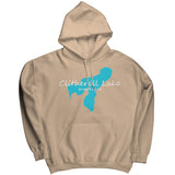 Clitherall Lake Map Unisex Hoodie WHT