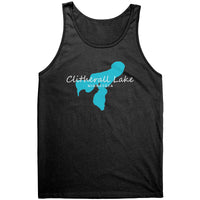 Clitherall Lake Map Unisex Tank, Canvas Brand