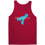 Clitherall Lake Map Unisex Tank, Canvas Brand